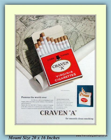 FTWB24 ADVERT 11X8 CRAVEN A CIGARETTES .